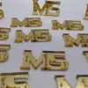 Tag Acrylic Gold Mirror Black Lettering