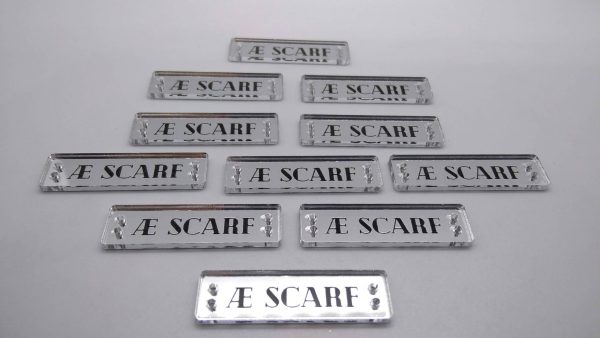 Tag Acrylic Silver Mirror Black Design