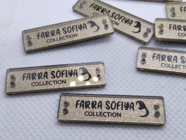 Tag Acrylic Silver Sparkling Background Black Design