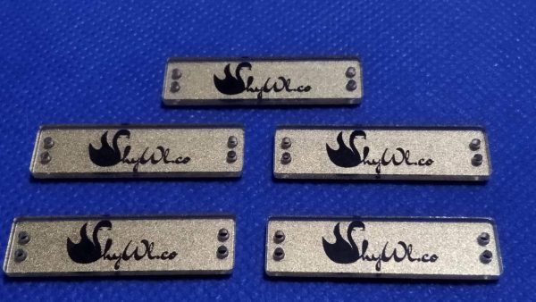 Tag Acrylic Silver Sparkling Background Black Design