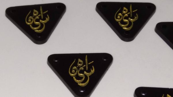 Tag Acrylic Solid Black Infill