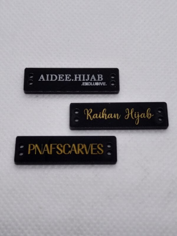 Tag Acrylic Solid Black Infill